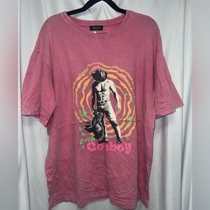 Zutter Women's Graphic Cowboy Tee in Pink large